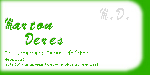 marton deres business card